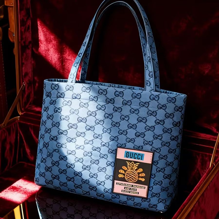 Tote Bag Beach - GUCCI çanta Kadın Kanvas Tote Çanta