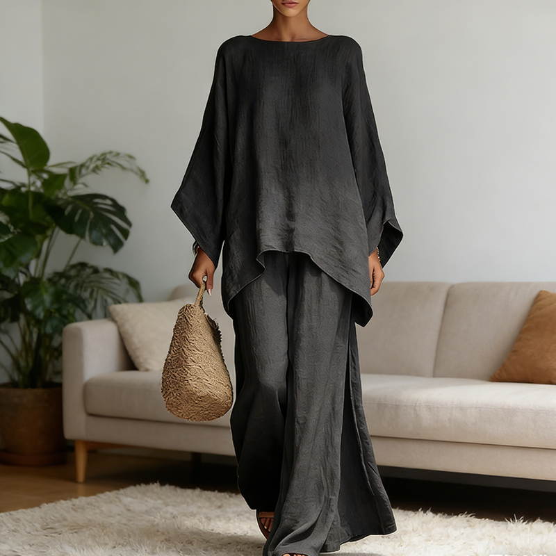 Linen Pant Wide - Bahar Yeni Moda Keten Gevşek Uzun