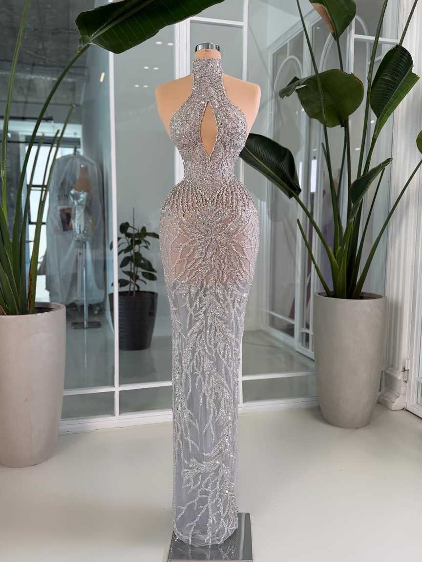 Şık Abiye Elbiseler Halter Yak - Maxi Dress Halter incelemesi ve fiyatı